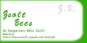 zsolt becs business card